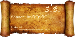 Sommer Brúnó névjegykártya